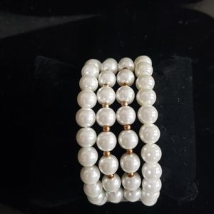 Grace Adele Cream Pearl 4-Strand Bracelet
